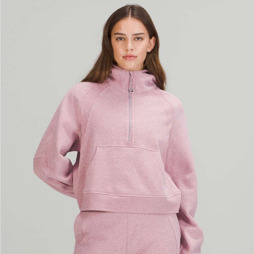 Lulu lemon. Heathered pink scuba. Hood.